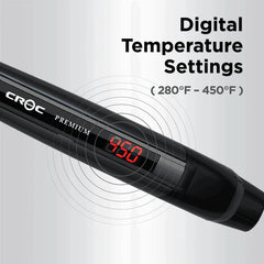 CROC Premium Black Titanium Flat Iron 1-1/2"